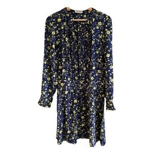 Zadig and Voltaire blue Remus mini ruffle dress.